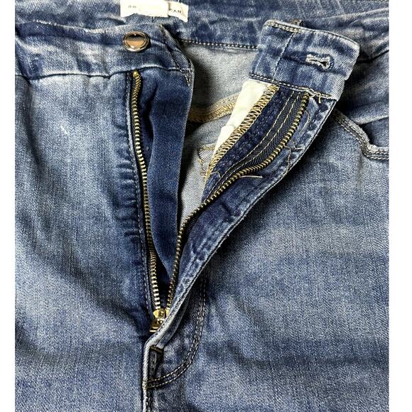 Good American Good Legs High Rise Ripped Skinny Crop Jeans in Blue261 Wm Sz 24 - Picture 11 of 11